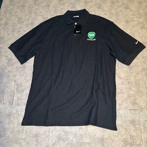 Nike Golf OK Petroleum Polo Shirt Mens Large Black Short Sleeve NWT